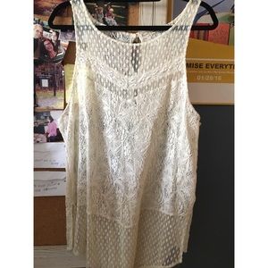 White Lace Tank Top